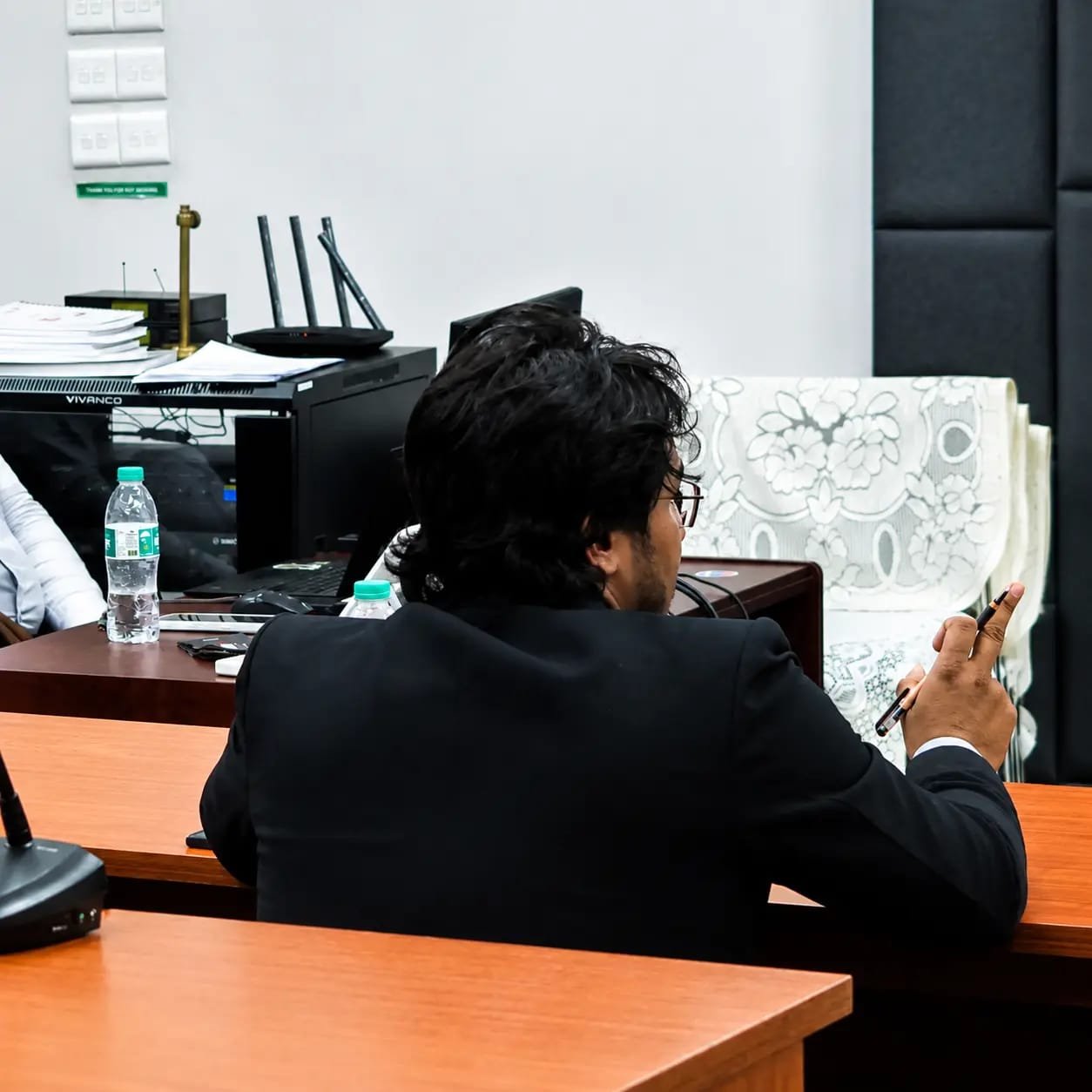 Nafiul Ahmad Rafi on the judging panel at the IUT All Engineering University Datathon